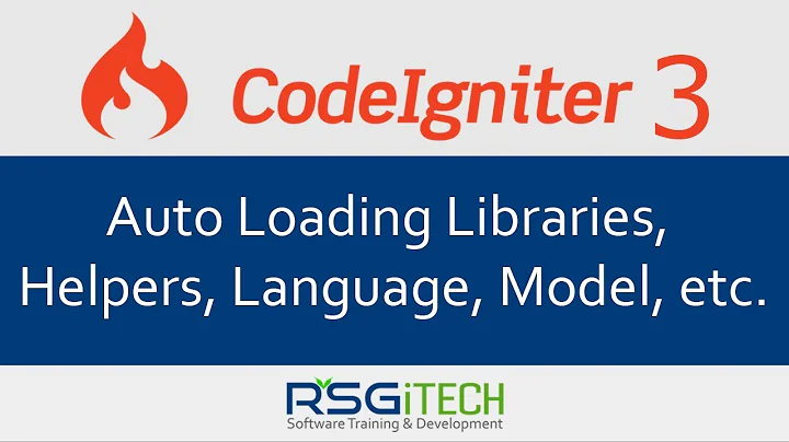 Codeigniter 3 Tutorial in Hindi #7 Auto Loading Libraries, Helpers, Language, Model