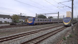2234次與2183次區間車在斗南車站交會 20210107