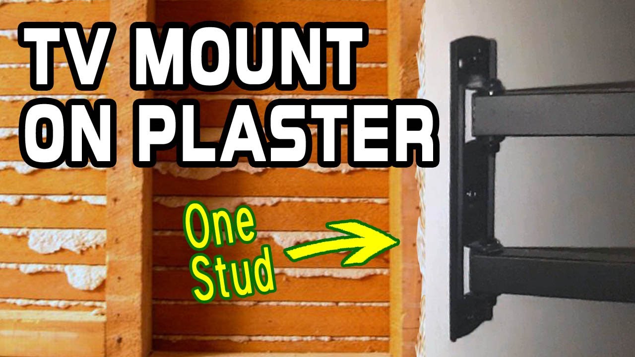 ONE STUD TV mount plaster or Why only one stud? - YouTube