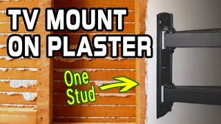 ONE STUD TV mount in plaster wall or drywall: Why only one stud?