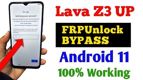 Lava Z3 Up Frp Unlock/Lava Z3 Up Government Mobile Google Account Bypass 2025