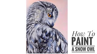 HOW TO PAINT A SNOW OWL? STEP BY STEP IN ACRYLIC