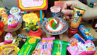 Miniature Rainbow Chocolate Heart Cake Tiny Cake Miniature Food Village
