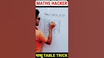Hacker Table Trick For 17 || 17 ka pahada #mathstrick #tabletricks #shorts #mathsmagic #hacker