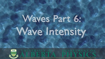 PHYS 146 Waves part 6: Wave Intensity