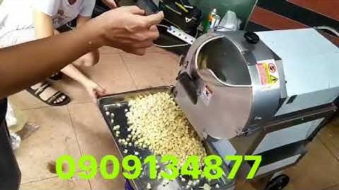 Máy thái hạt lựu củ quả, máy thái hạt lựu củ hành, máy cắt hạt lựu củ cà rốt, khoai tây, khoai môn
