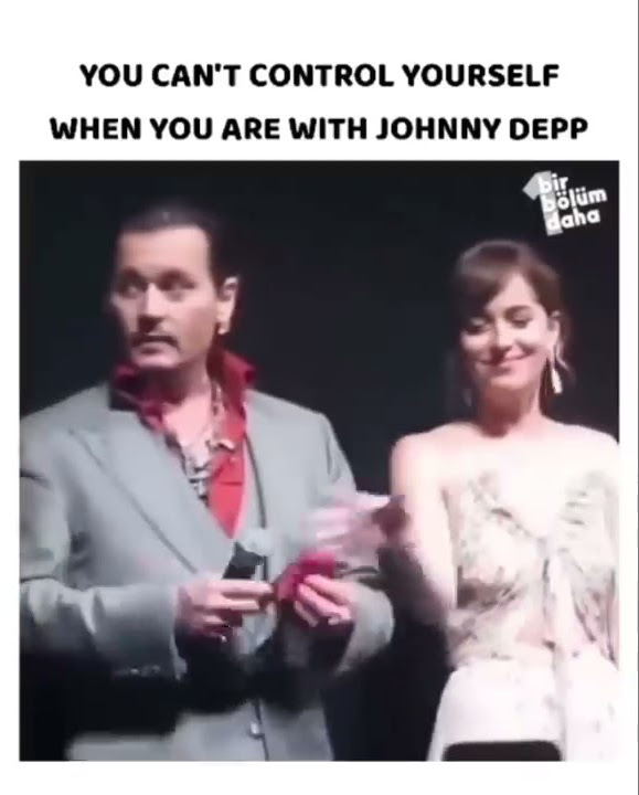 Johnny Depp and Dakota Johnson cute moment