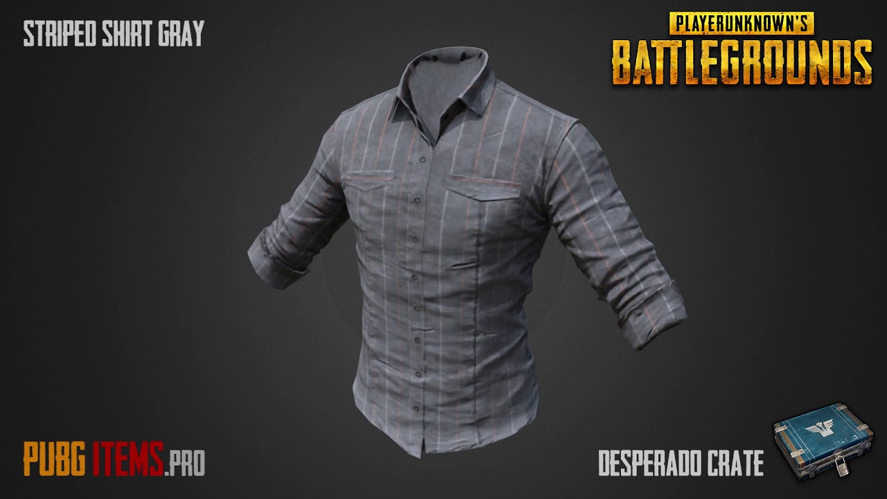 Striped Shirt (Gray) PUBG Item Showcase YouTube