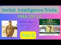 Verbal Intelligence Test Preparation// PMA 157 LC #🇵🇰🇵🇰🇵🇰