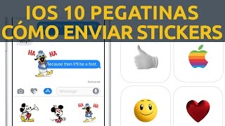 Envía en iOS 10 Stickers, pegatinas, con iMessage en mensajes increíbles para iPhone y iPad Español screenshot 3