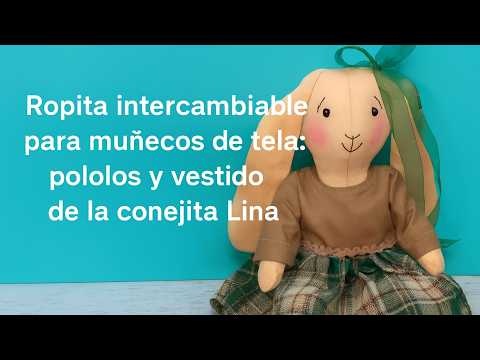 Interchangeable clothes for cloth dolls: bloomers and dress for the bunny Lina