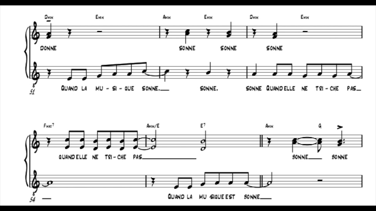 Quand la musique est bonne Arrangement vocal de L'artisan musical