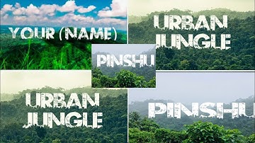 TikTok New Viral Name Art Photo Editing Tutorial | Urban Jungle Font | Name Art Video Editing “
