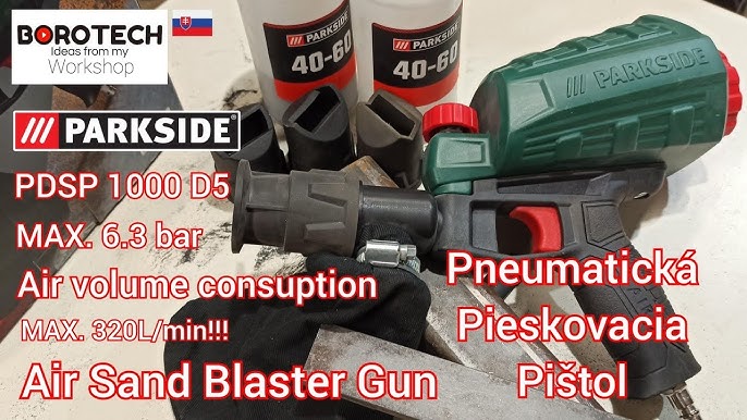 YouTube sablage sandblaster air lidl - 1000 de pistolet pdsp b2 gun -sandstrahlpistole druckluft parkside