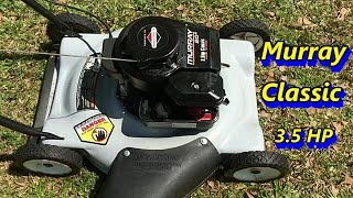 Starting a 20" Murray Classic B&S 3.5 HP and Mowing my Lawn