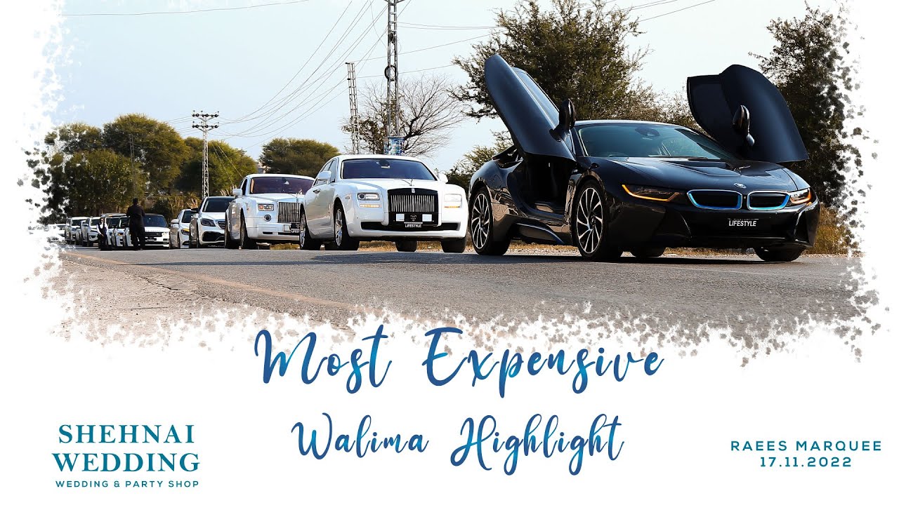 Most Expensive Walima of Mirpur AK Luqman's Walima Cars video