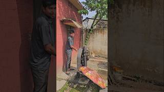Manual Operation of a Railway Level Crossing Barrier || #shorts #railway #railgate