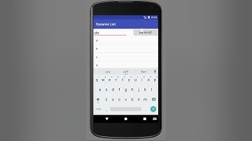 Dynamic ListView (Add item into list Dynamically)