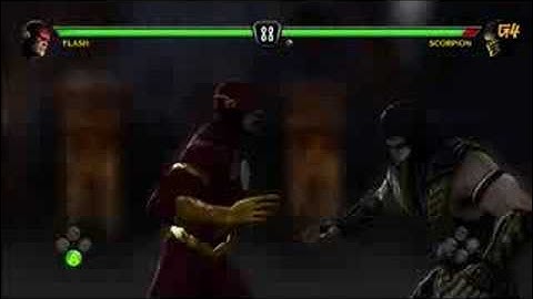 MK VS DC - Scorpion VS The Flash - 100% Pure Gameplay - High Quality Available