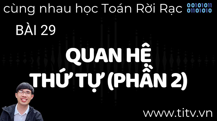 Bài tập về quan hệ thứ tự toàn phần