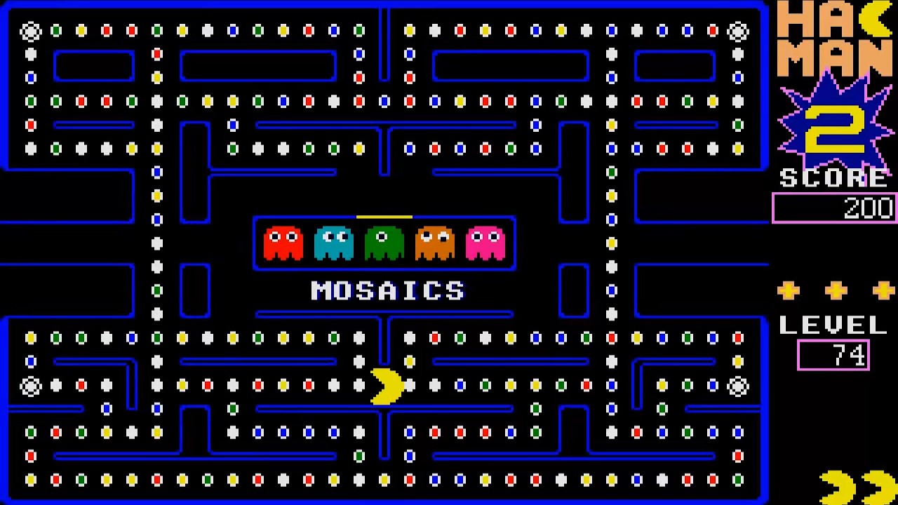 ATARI ST MOSAICS LEVEL 74 HACMAN II HAC MAN 2 PACMAN PAC MAN HACK CLONE David Bagget ELEMENTS