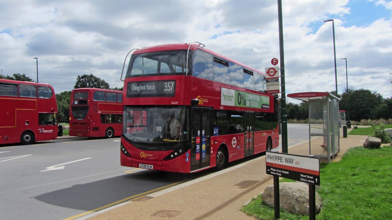 New electric buses on London bus route 357, Chingford Hatch Whipps