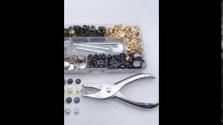 12   120 Sets Of 12 5mm 633# Copper Snap Button + Tool Kit Down J