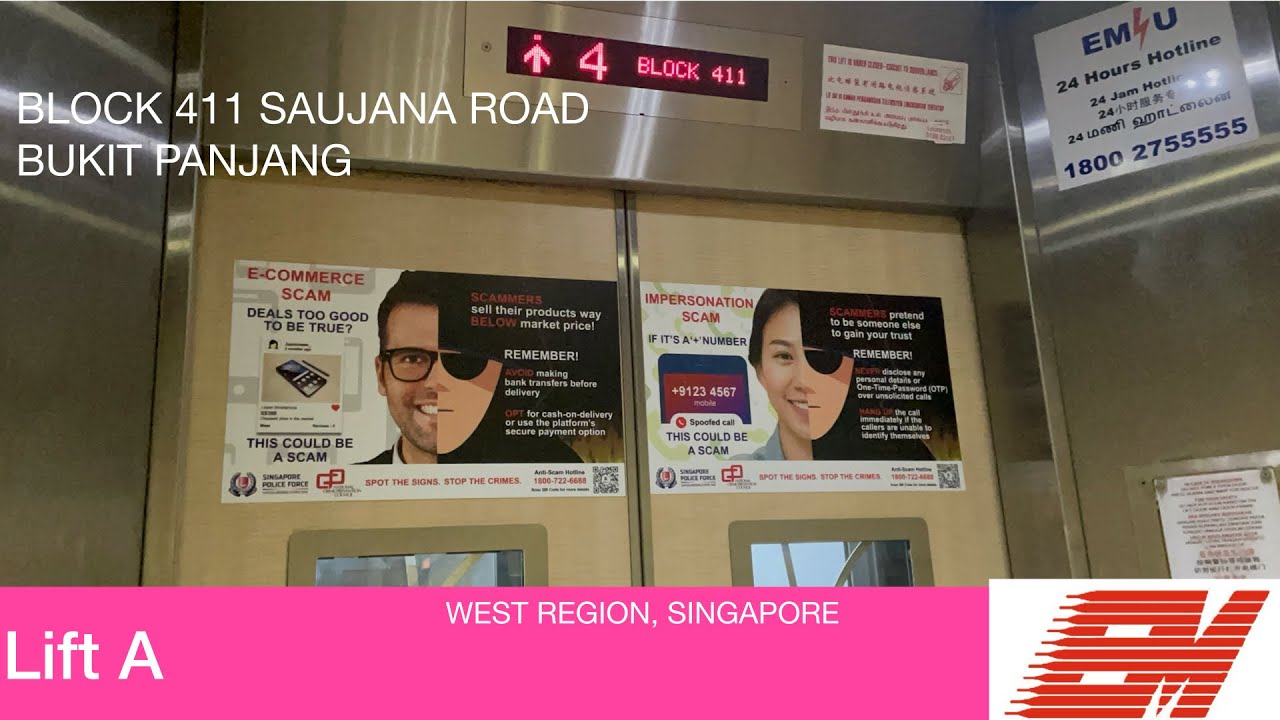 HDB Block 411 Bukit Panjang || EM Elevator - YouTube