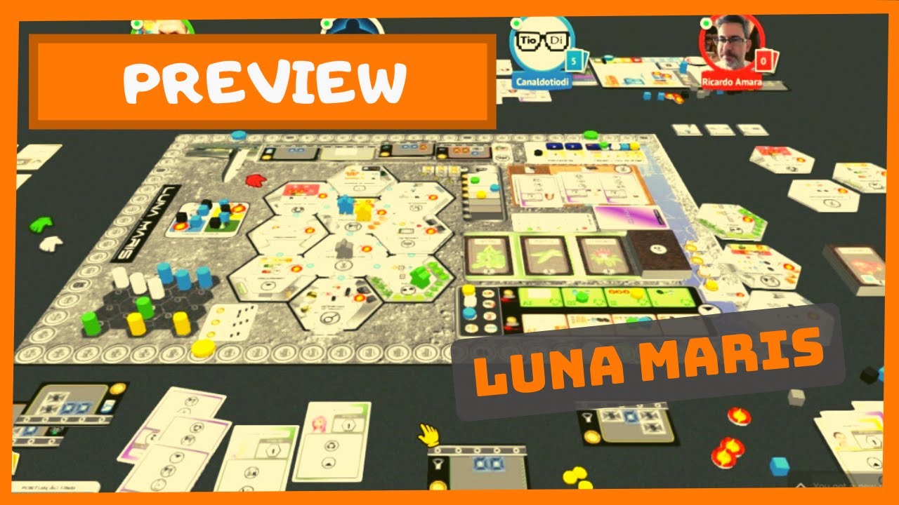 LUNA MARIS Preview Tabletopia Lançamento Meeple BR YouTube