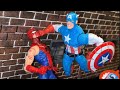New Marvel Legends Spider-Man Battle Damaged vs Captain America action figures in stock @ Titan Toyz