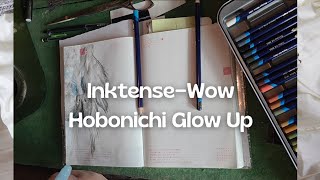 Transforming My Hobonichi With Inktense Pencils 🔥 Bold Watercolor Planner Art