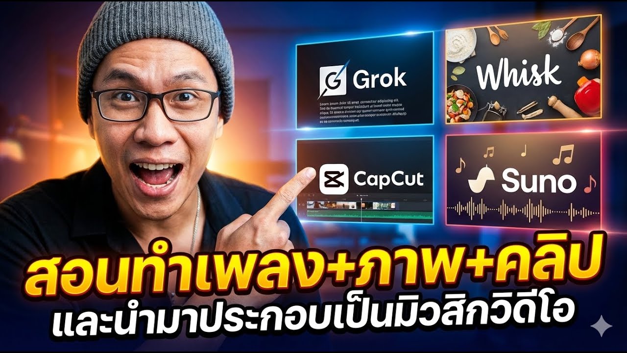 สอนสร้างเพลง ภาพ คลิป และนำมาประกอบเป็นมิวสิกวิดีโอ