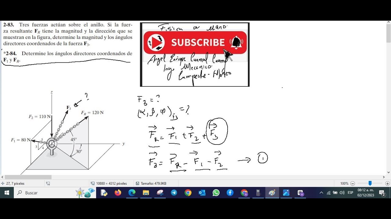 Problema 2-83 y 2-84 12ed libro Hibeler