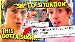 Youtubers vs Tiktokers | Ryland Storm Fans FURIOUS after Tanner Fox Backs Out Of Fight *INTENSE*