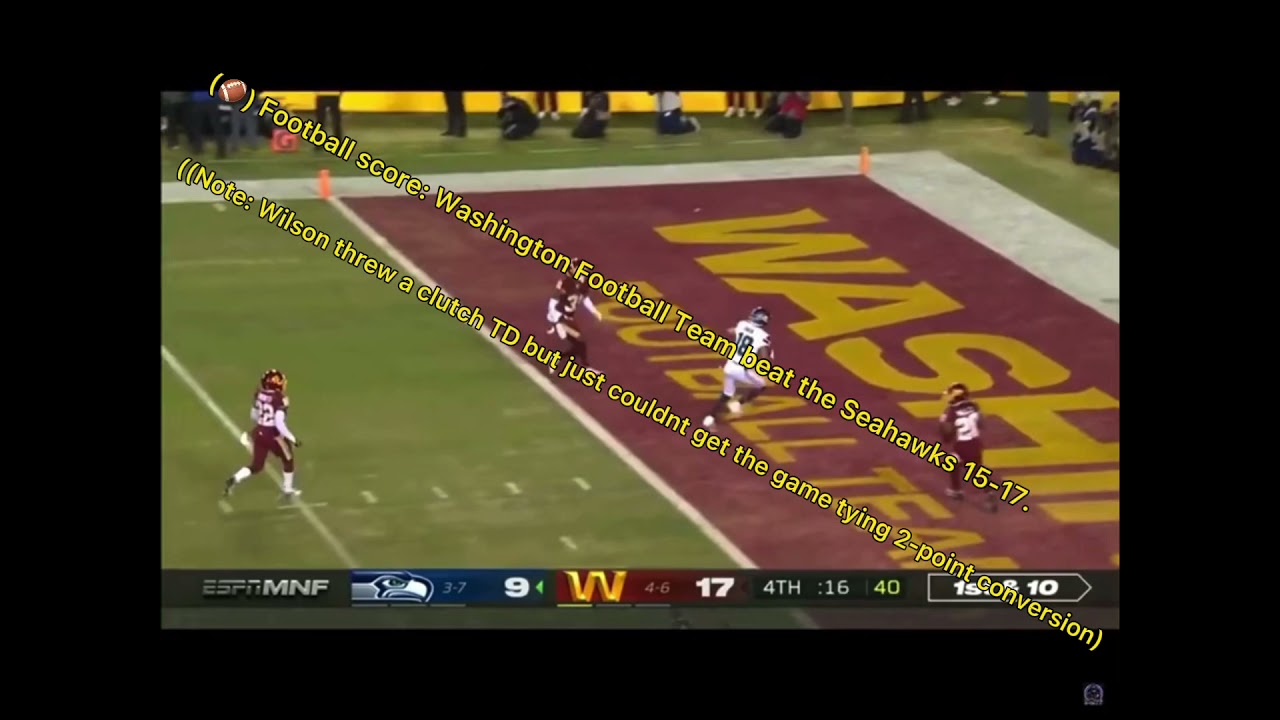 football score YouTube