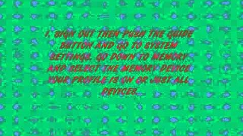 HOW TO FIX A CORRUPTED XBOX 360 PROFILE!!!