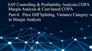 COPA Price Difference Splitting Variance Category wise in Margin Analysis COPA Profile