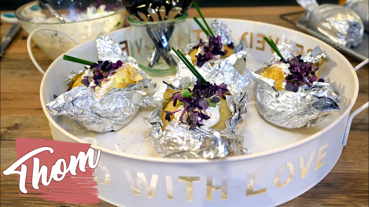 Klassiker: Folienkartoffeln mit Kräuterquark 🌿  Ofenkartoffeln einfach & lecker