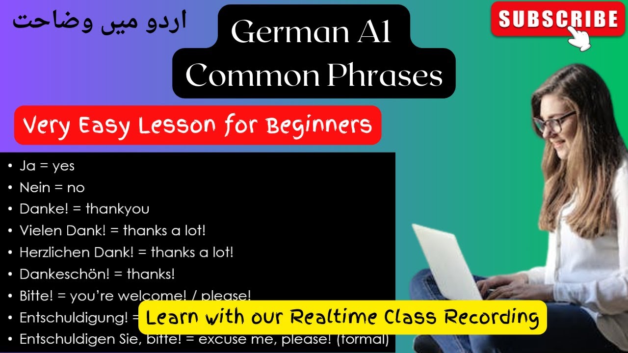 German A1 Learn common German phrases - YouTube