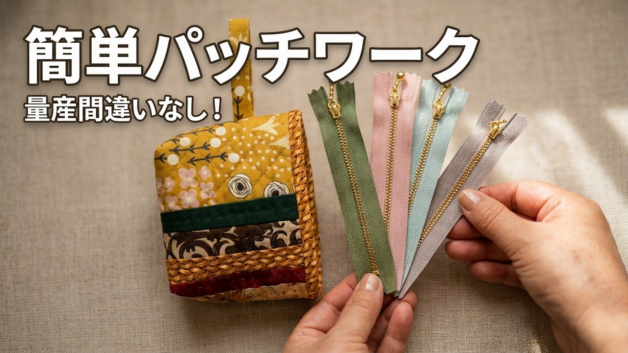 Easy Patchwork Pouch♪ You'll definitely be making lots of these