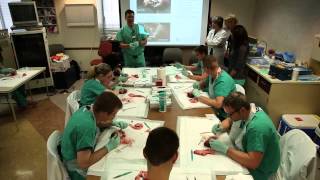 Surgical residents learn heart valve procedures