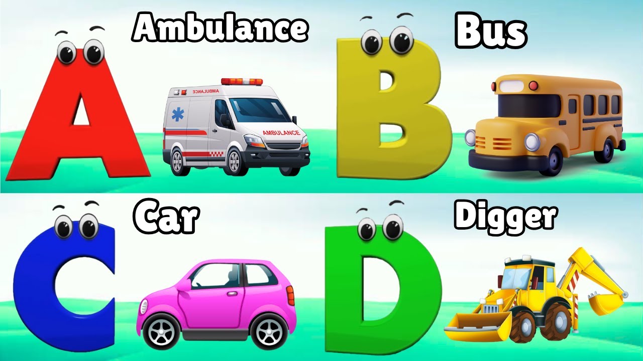 Песня про алфавит (ABC), песня про транспорт, песня про алфавит, обучающая песня про алфавит от А...