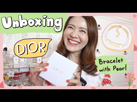 🎁 Unboxing สร้อยข้อมือ Dior Bracelet with Pearl 🤍 หวานมากเเม่ !!!