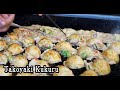 大阪くくる｜道頓堀本店のプロのたこ焼き。仕上げは白ワイン Takoyaki in Dotonbori Osaka.Professional takoyaki at Kukuru 章鱼烧