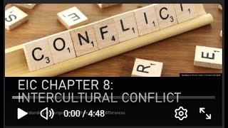 EIC: Chapter 8 - Intercultural Conflict