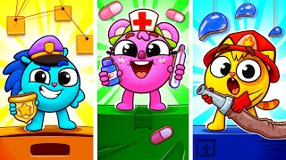 cardboard world adventures learn occupations kids songs and nursery rhymes by baby zoo