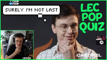 Caedrel Reacts To HIMSELF On LEC Pop Quiz | Caster Special