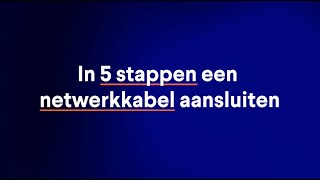 Dsit In 5 Stappen Een Netwerkkabel Aansluiten