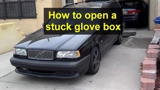 How to open a stuck glove box door on a Volvo 850 - VOTD