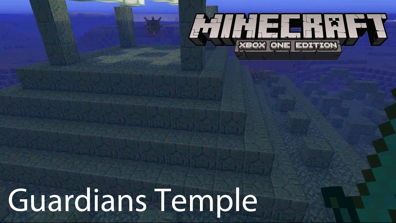 Minecraft Xbox One/Playstation 4 Guardians Temple Spawn (Ocean